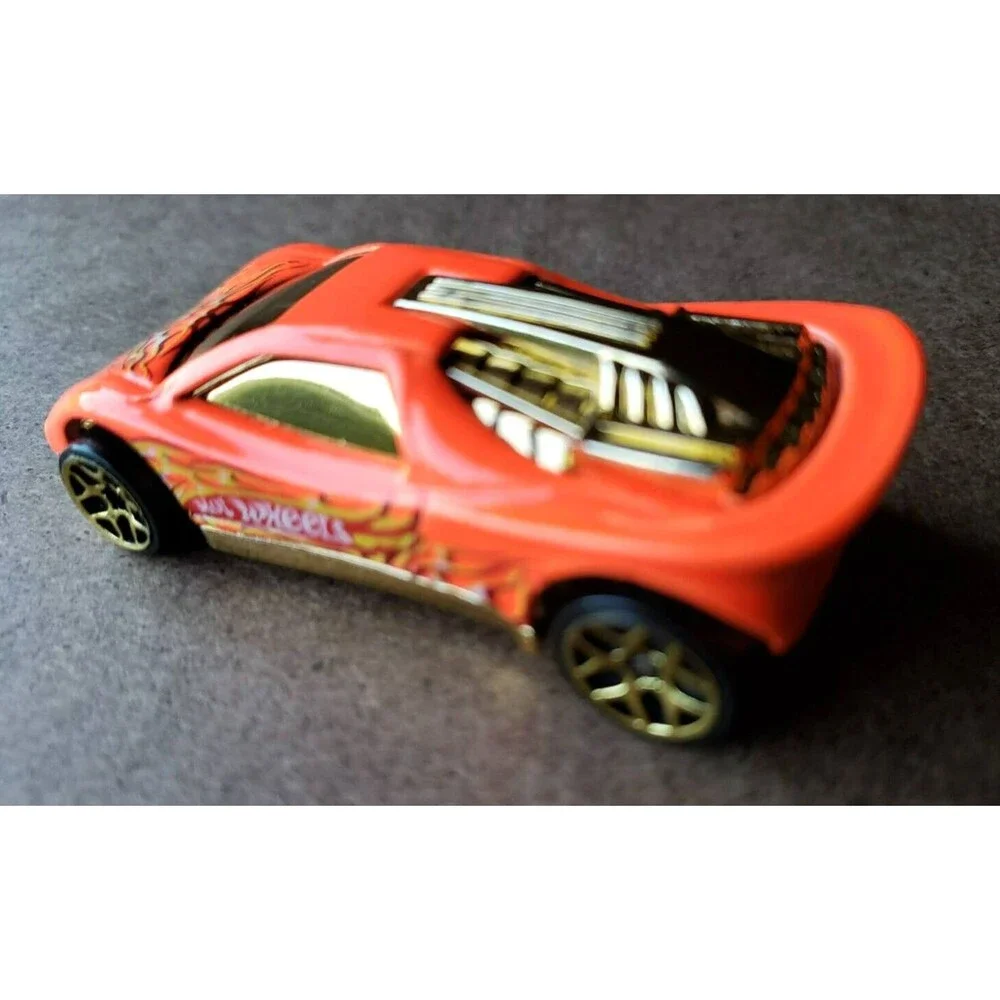 2003 How Wheels Track Aces SPEED BLASTER 10/10 Fluorescent Orange Gold Y5 LOOSE